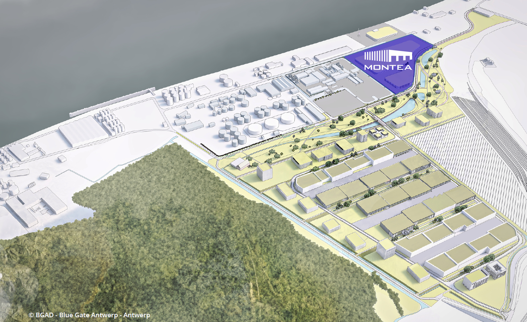 B Lue Gate locatie met logo