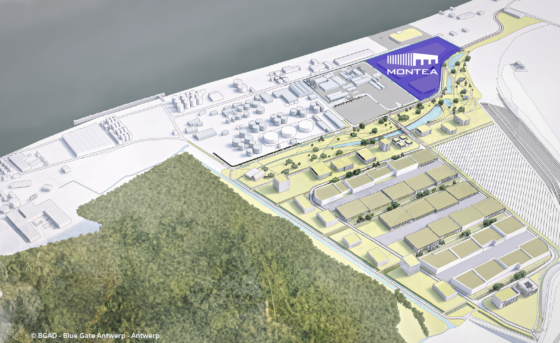 B Lue Gate locatie met logo